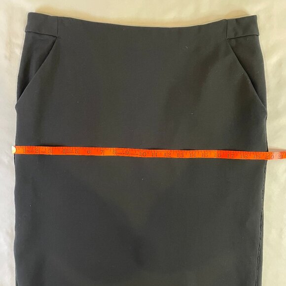 A New Day Size 16 Ponte Knit Pencil Skirt Black Exposed Back Zipper - Picture 7 of 10
